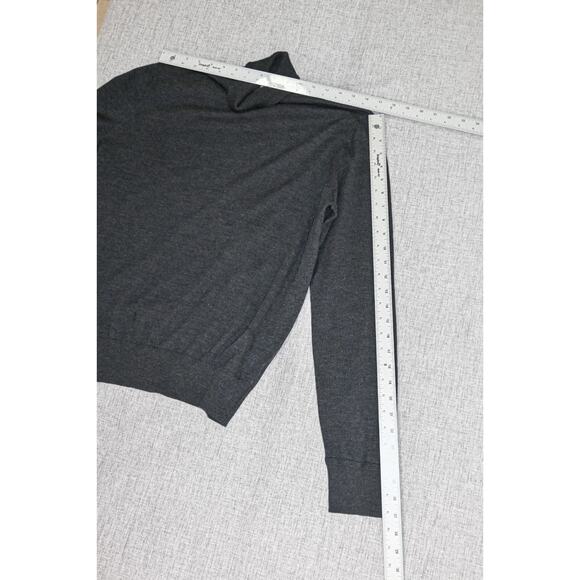 Buck Mason Gray 100% Cashmere ribbed knit Turtleneck Sweater size Medium - Picture 10 of 10